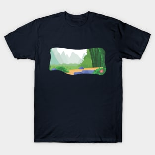 Background Chinese Bamboo Forest Asian T-Shirt